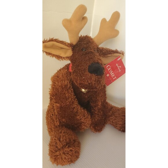 Hallmark Comet Reindeer Jingle Bell Stuffed Animal Plush Christmas Moose W/ Tag - Picture 5 of 10